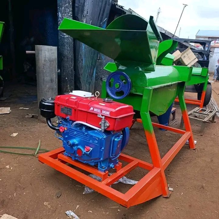 Diesel powered maize sheller machine.