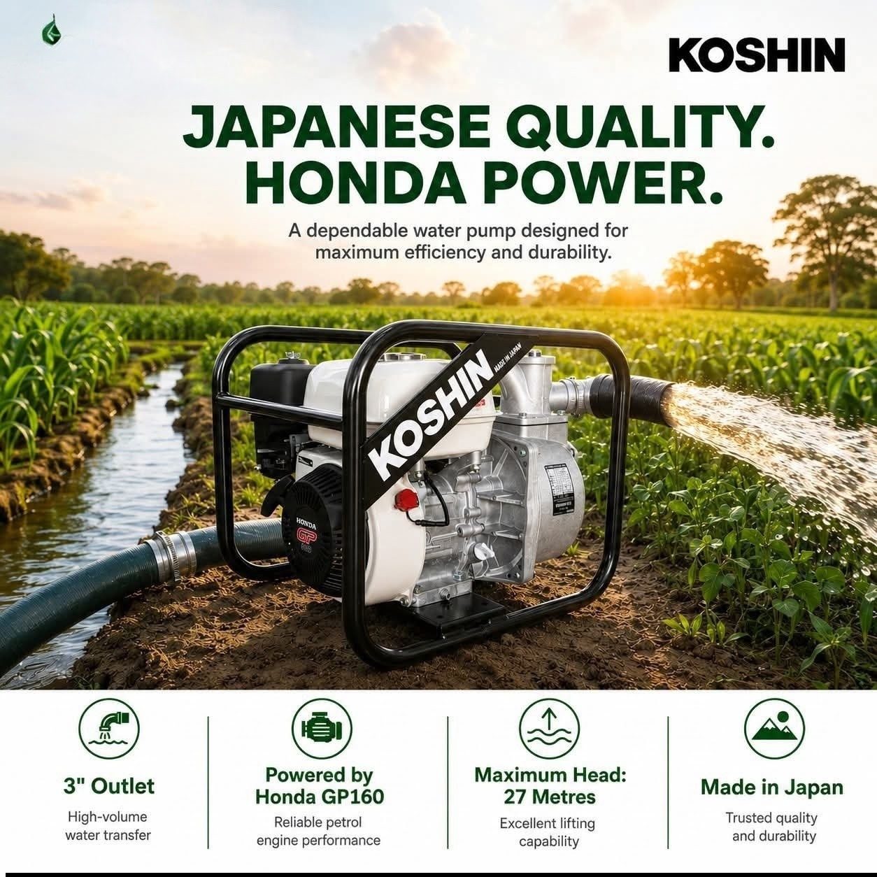 Koshin 3inch water pump