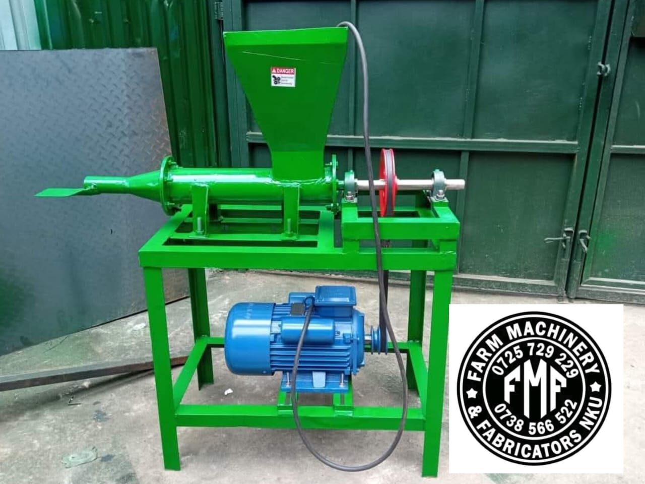 Briquette making machine.