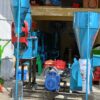 Grade 1 and 2 posho mill driven by both an electric motor and a diesel engine